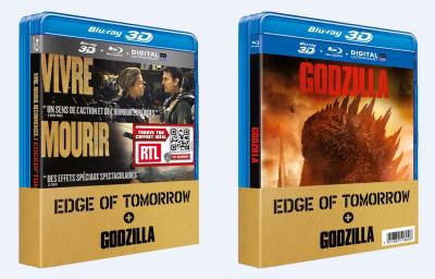 Coffret Edge of Tomorrow, Godzilla Blu-Ray 3D + Blu-Ray + Copie Digitale