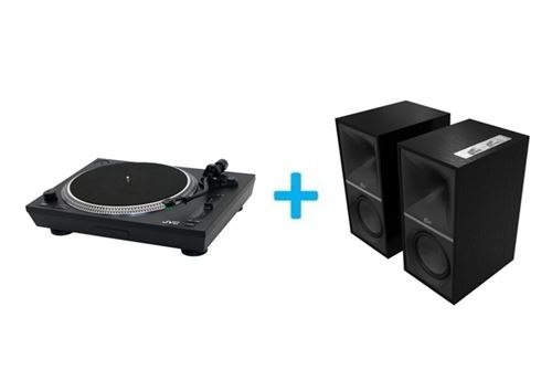 Pack vinyle JVC AL F85B + 2 enceintes amplifiées Klipsch The Sevens - vue 1