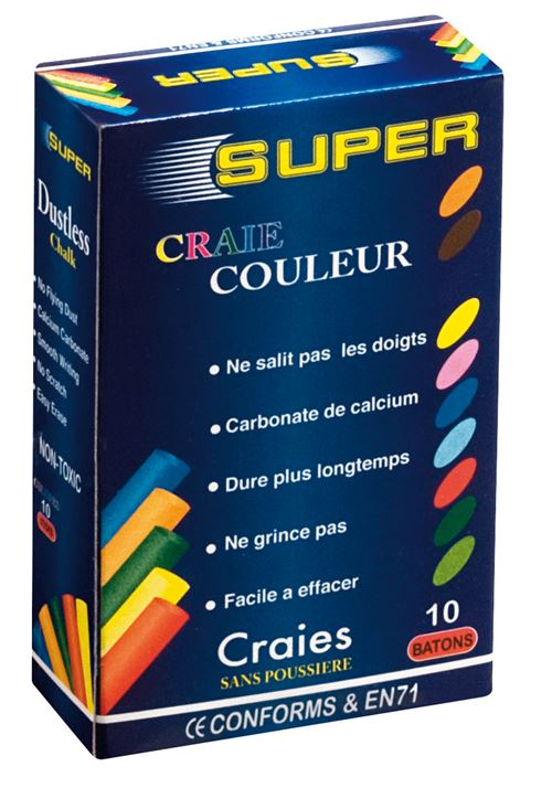 JPC BOITE DE 10 CRAIES COULEURS