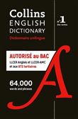 Dictionnaire anglais unilingue Collins - autorisé au bac (LLCER Anglais et AMC) + BTS tertiaires