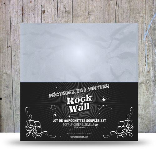 Pochettes intérieures papier noir pour disque vinyle 33T, trou central x 25 - Etui - Rock on wall