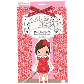 Jouet éducatif - Avenue Mandarine - Poupée à peindre Maya - 28 cm - Kit