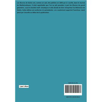 Oeuvres mathématiques d'Évariste Galois