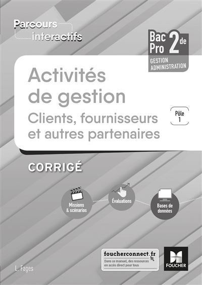 Activités de gestion 2de Bac Pro GA