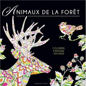Black coloriage Animaux de la forêt
