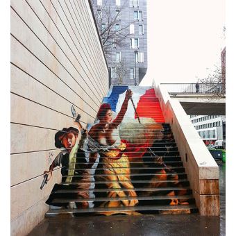 Sous le street art, le Louvre