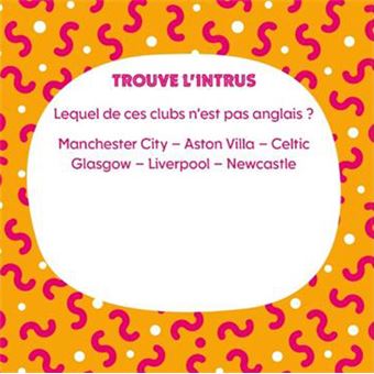 Mon mini-quiz Foot