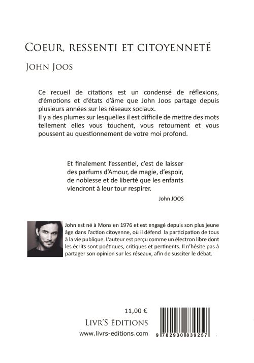 Citations Croisees Cœur Ressenti Et Citoyennete Broche John Joos Achat Livre Fnac