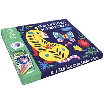 Mon coffret d'artiste - mes tableaux en sable coloré - animaux