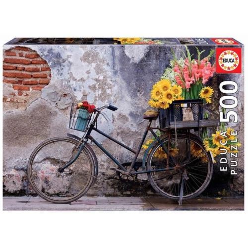 Educa Puzzel - 500 Fiets Met Bloemen