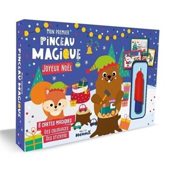 Mon P'tit Hemma - Mon premier pinceau magique - Joyeux Noël - 8 cartes magiques - Des coloriages - D
