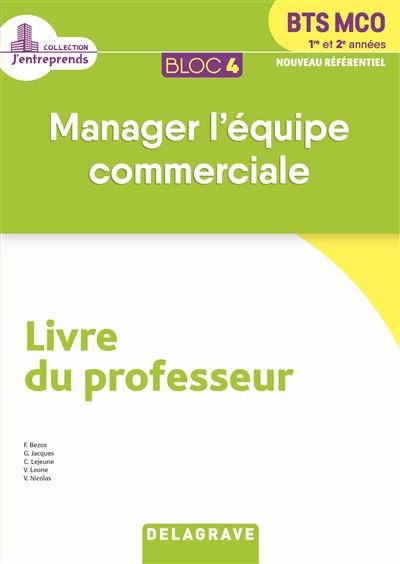 Bloc 4 Manager l'équipe commerciale 1e et 2e années - Professeur