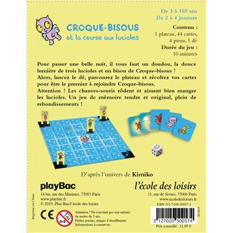 Croque bisous et la course aux lucioles (le jeu)
