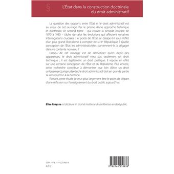 L'Etat dans la construction doctrinale du droit administratif