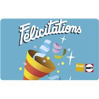 E-carte cadeau Fnac Darty Félicitations 125E