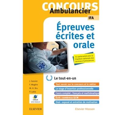 Concours Ambulancier, Écrit et oral