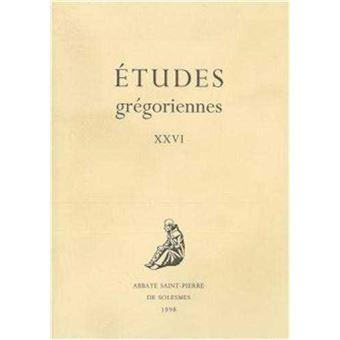 Etudes Grégoriennes 1998