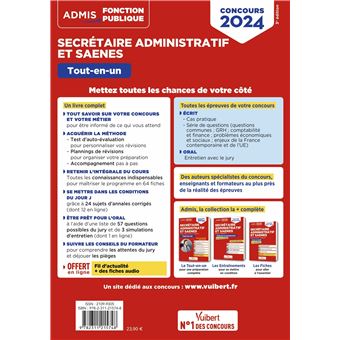 Concours Secrétaire administratif et SAENES - Catégorie B - Tout-en-un