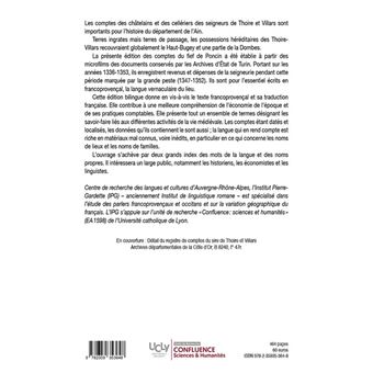 Comptes des Seigneurs de Thoire et Villars