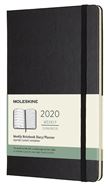 Agenda 2020 Semainier Grand Format Noir Rigide