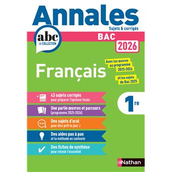 Annales Bac Français 2026