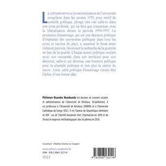 L'université congolaise et son essaimage