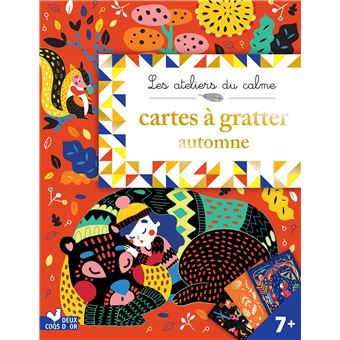 Cartes à gratter automne - pochette avec accessoires