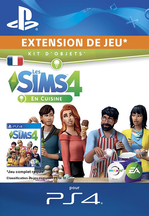 Pochette avant du jeu Code de téléchargement extension DLC Les Sims 4 Kit D'objets En Cuisine PS4