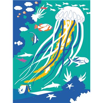 Les ateliers d'Antoine Guilloppé - Tableaux à peindre animaux de la mer - pochette avec accessoires