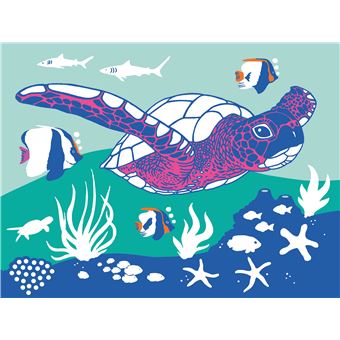 Les ateliers d'Antoine Guilloppé - Tableaux à peindre animaux de la mer - pochette avec accessoires