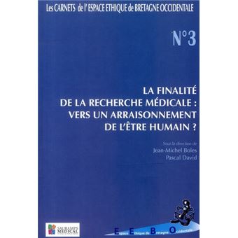 Carnets espace ethique soin bretagne occidentale n 3 spiritualite la finalite de