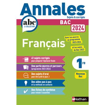 Annales Bac Français 2024