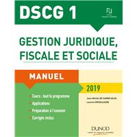 Dscg 1 gestion juridique fiscale et sociale 2018-2019