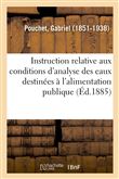 Instruction relative aux conditions d'analyse des eaux destinées à l'alimentation publique