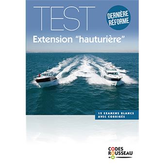 Code rousseau test extension hauturiere 2020