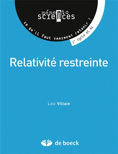 Relativité restreinte - Loïc Villain - broché