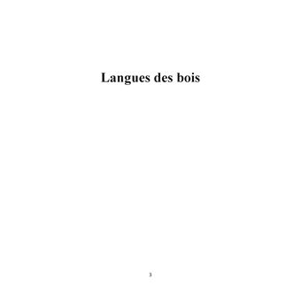 Langues des bois