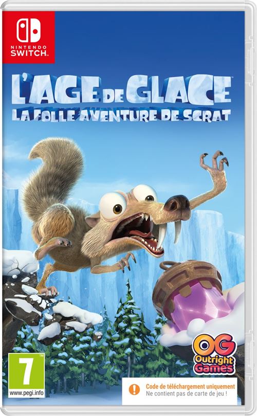 Pochette avant du jeu L'Âge de Glace: La Folle Aventure de Scrat Code in a Box Nintendo Switch