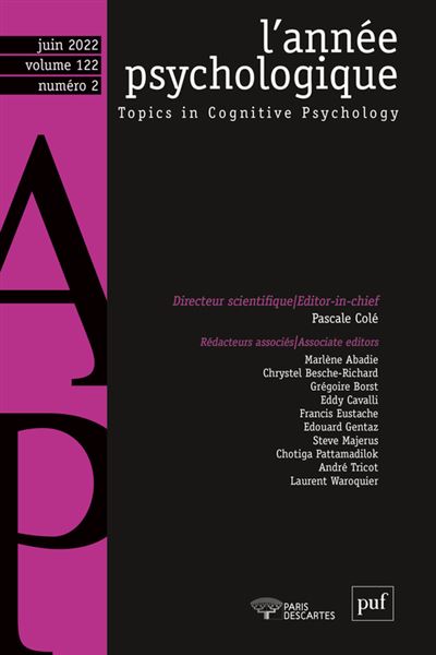 Annee psychologique 122-2 -  Collectif - broché