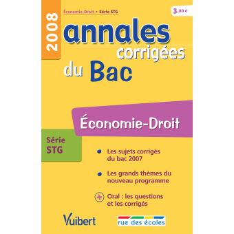 Economie droit série STG annales corrigées - 1