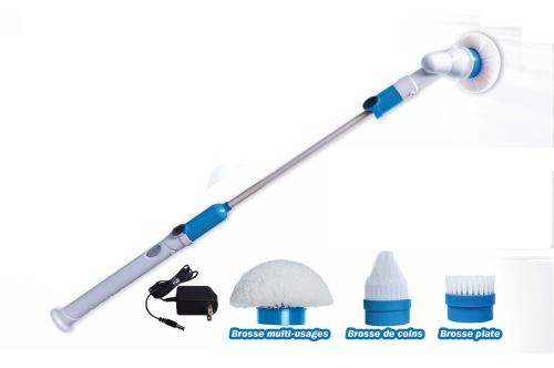 Brosse de nettoyage sans fil Actibrush CLEAN09 Blanche et Bleue