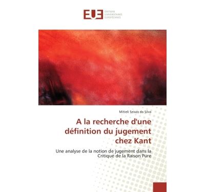 A la recherche d'une définition du jugement chez kant