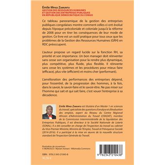 Gestion des ressources humaines et gestion des entreprises publiques en République démocratique du Congo