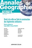 Annales de géographie - 730 5 2019 Droit à la ville au Sud et construction
