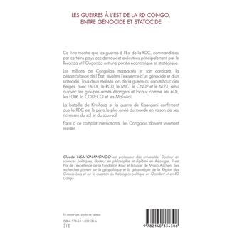 Les guerres à l'est de la RD Congo, entre génocide et statocide