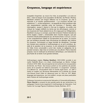 Croyance, langage et expérience