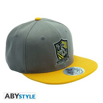 Casquette Snapback Poufsouffle Gris et Jaune Harry Potter