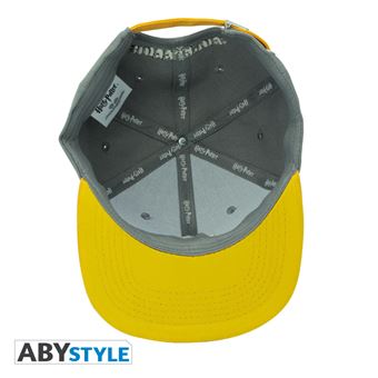 Casquette Snapback Poufsouffle Gris et Jaune Harry Potter