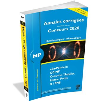 Annales corrigées Concours 2020 - MP Mathématiuqes - Informatique
