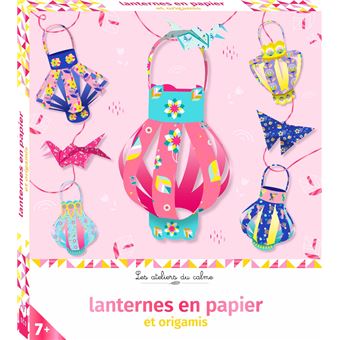 Lanternes en papier et origamis - boîte avec accessoires